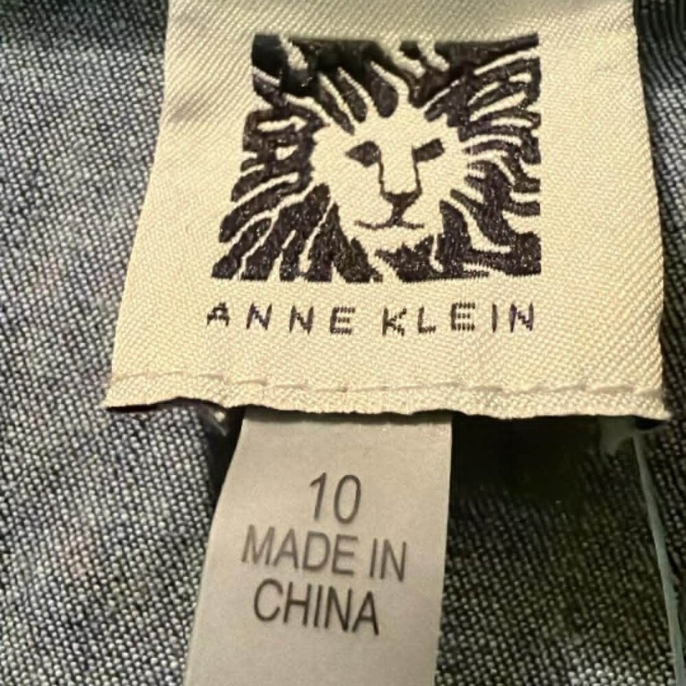 Anne Klein denim shift dress - Size 10 - Picture 3 of 4